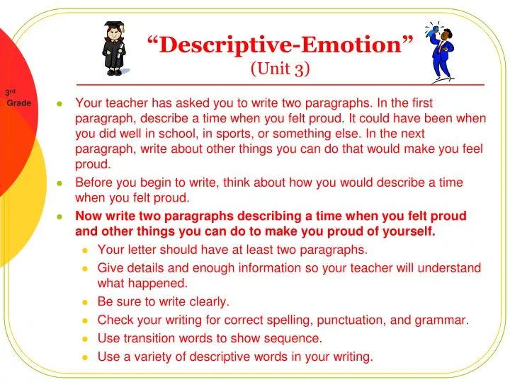 descriptive emotion unit 3