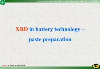 XRD in battery technology – paste preparation
