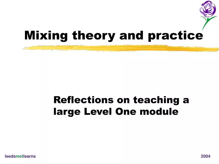 mixing theory and practice