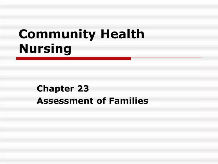 Community health nursing log book - AL-Ghad International College for  Applied Medical Sciences - Studocu
