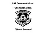 CAP Communications Orientation Class - slide 1