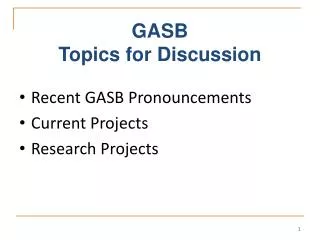 GASB Topics for Discussion