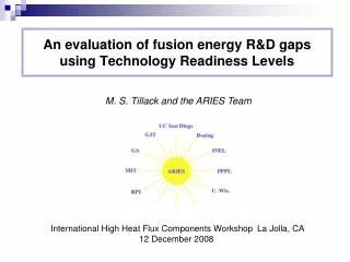 An evaluation of fusion energy R&amp;D gaps using Technology Readiness Levels