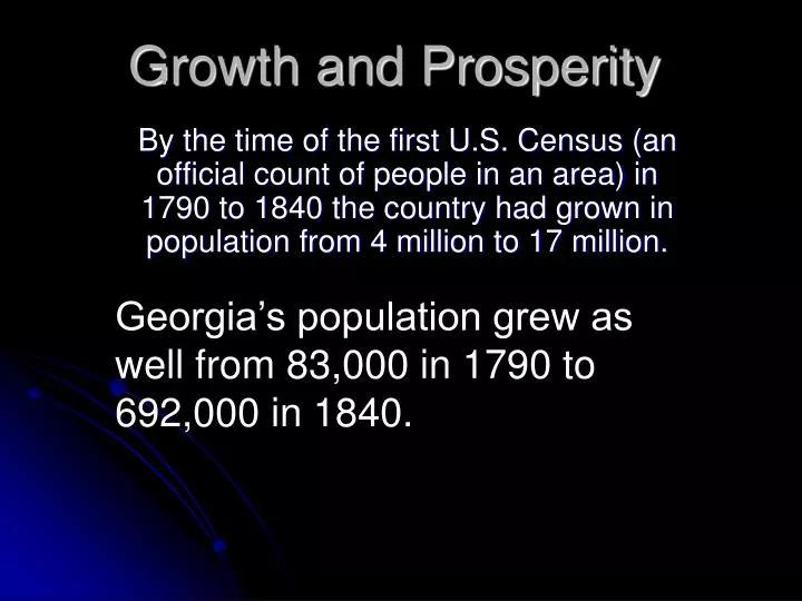 growth and prosperity
