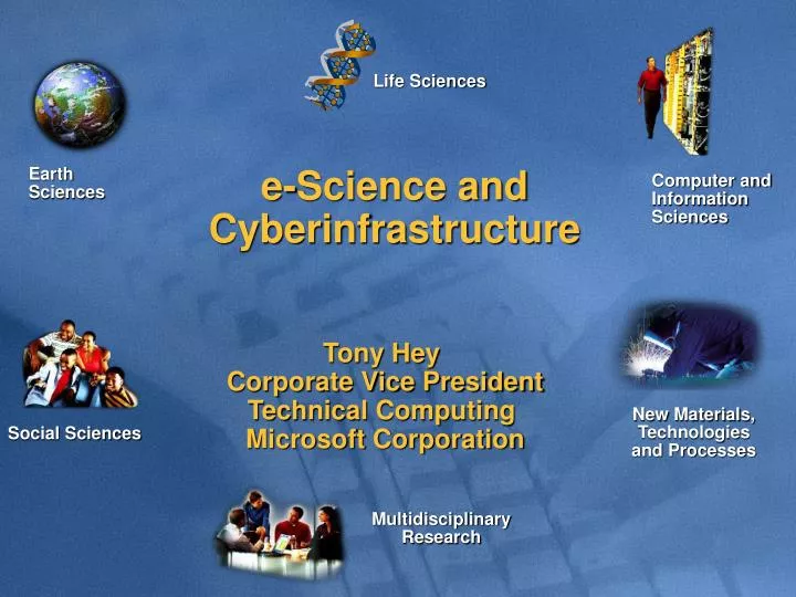 tony hey corporate vice president technical computing microsoft corporation