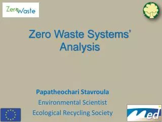 Papatheochari Stavroula Environmental Scientist Ecological Recycling Society
