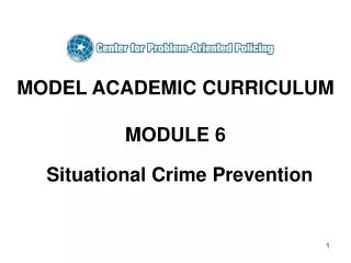 MODEL ACADEMIC CURRICULUM MODULE 6
