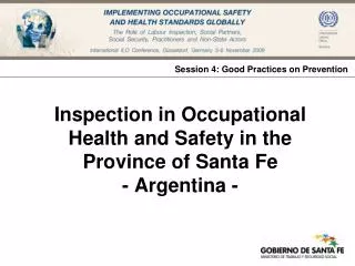 Inspection in Occupational Health and Safety in the Province of Santa Fe - Argentina -