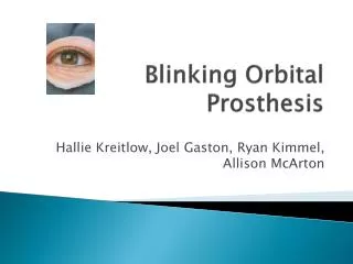 Blinking Orbital Prosthesis
