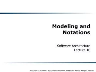 Modeling and Notations