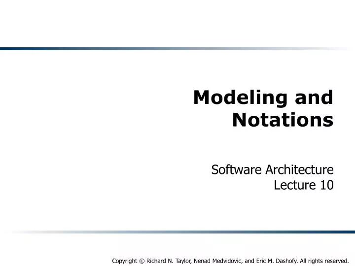 modeling and notations