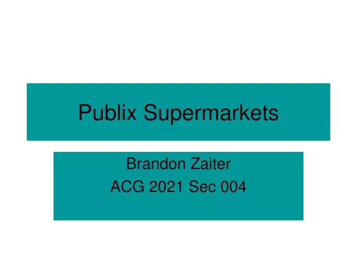 publix supermarkets