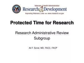 Protected Time for Research