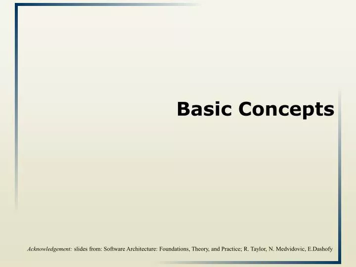 basic concepts