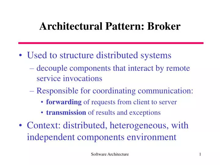 architectural pattern broker