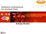 Software architecture for product lines - slide 1