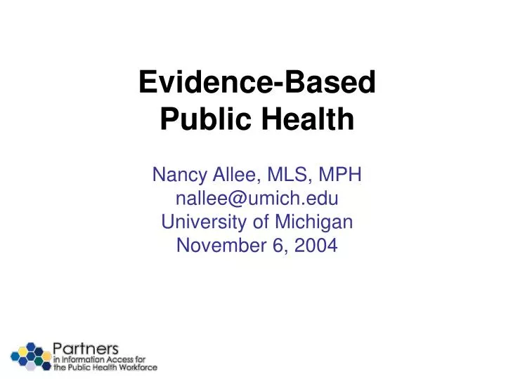 evidence based public health