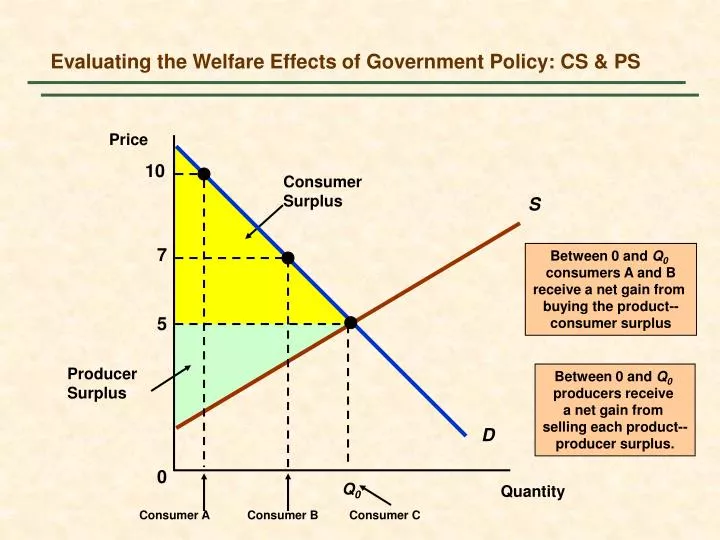 evaluating the welfare effects of government policy cs ps