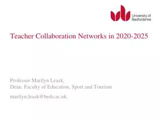 Teacher Collaboration Networks in 2020-2025