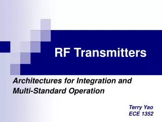 RF Transmitters