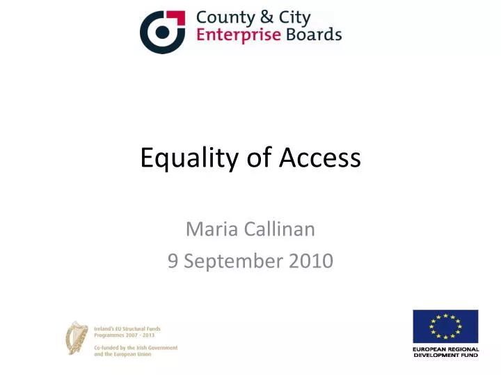 equality of access