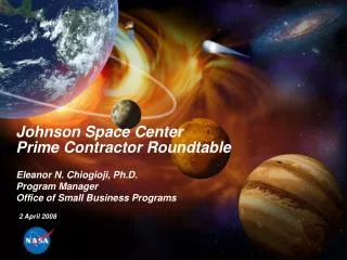 Johnson Space Center Prime Contractor Roundtable