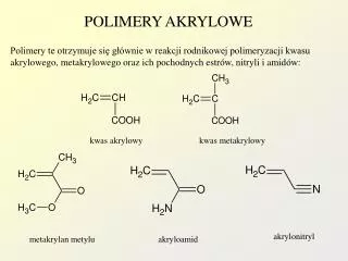 POLIMERY AKRYLOWE