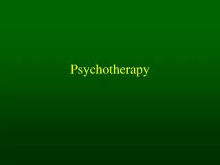 psychotherapy