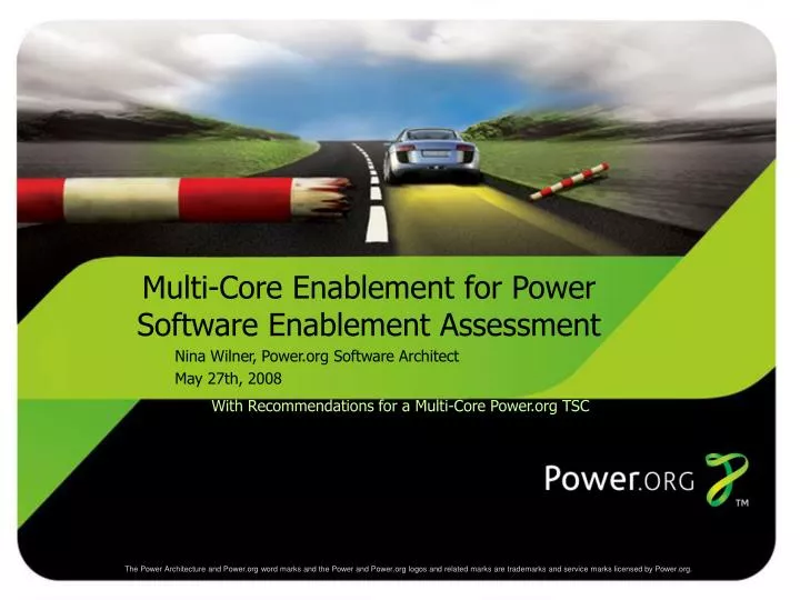 with recommendations for a multi core power org tsc