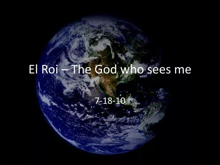 el roi the god who sees me