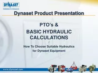 Dynaset Product Presentation