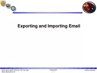 Exporting and Importing Email