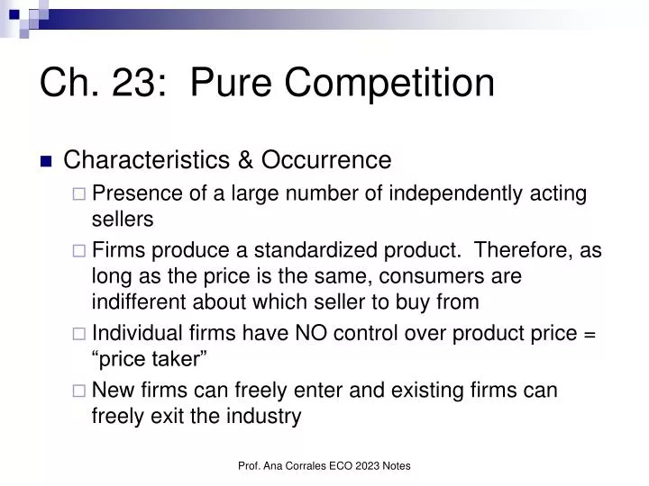 ch 23 pure competition