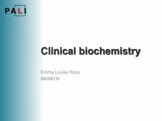 Clinical biochemistry