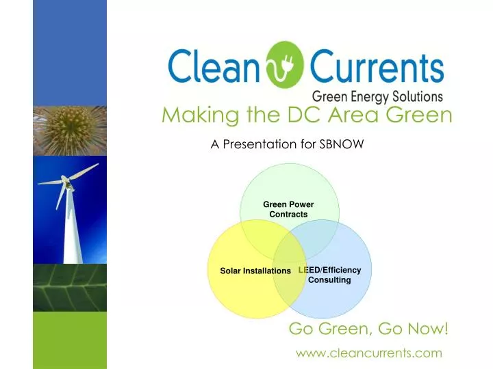 making the dc area green a presentation for sbnow