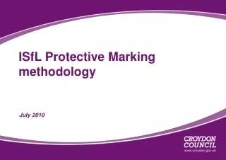 ISfL Protective Marking methodology