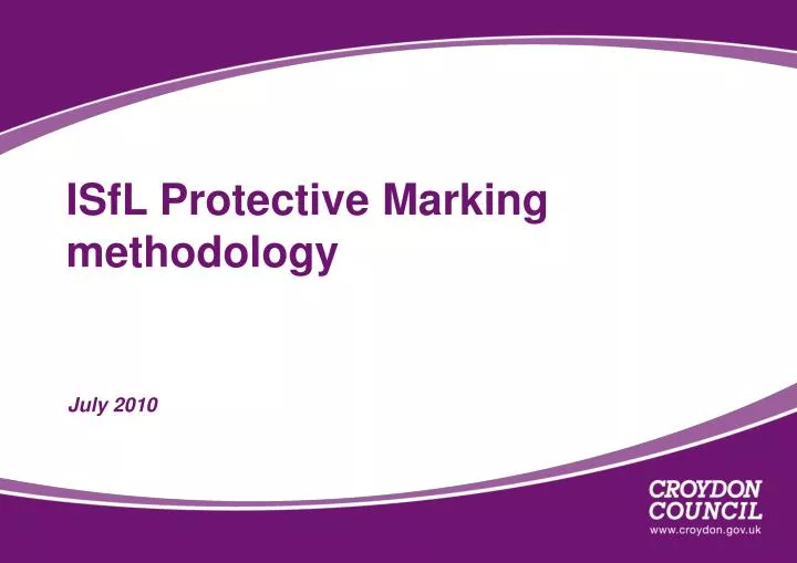 isfl protective marking methodology