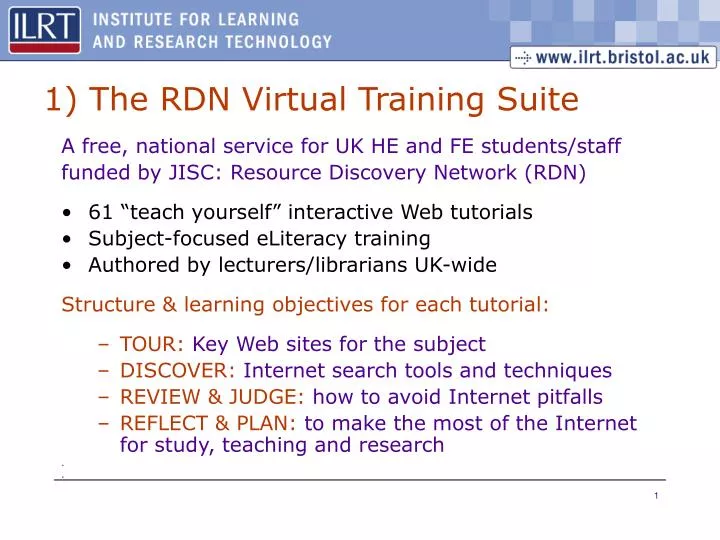 1 the rdn virtual training suite