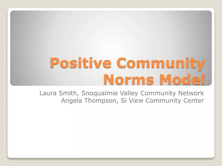 positive community norms model