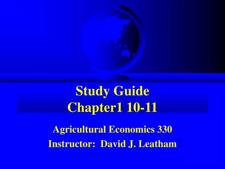study guide chapter1 10 11