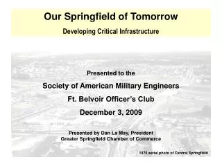 Our Springfield of Tomorrow Developing Critical Infrastructure