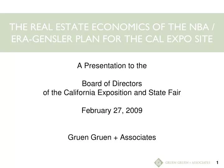 the real estate economics of the nba era gensler plan for the cal expo site