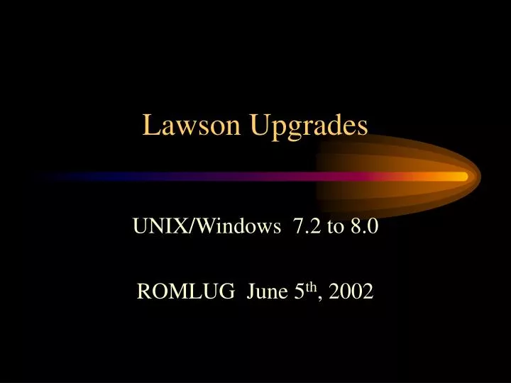 lawson upgrades