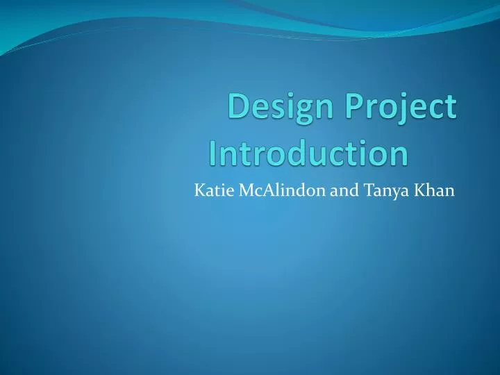 design project introduction