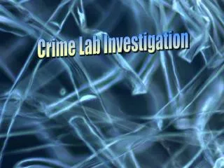 Crime Lab Investigation