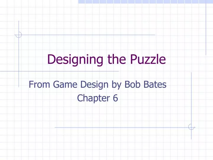 designing the puzzle