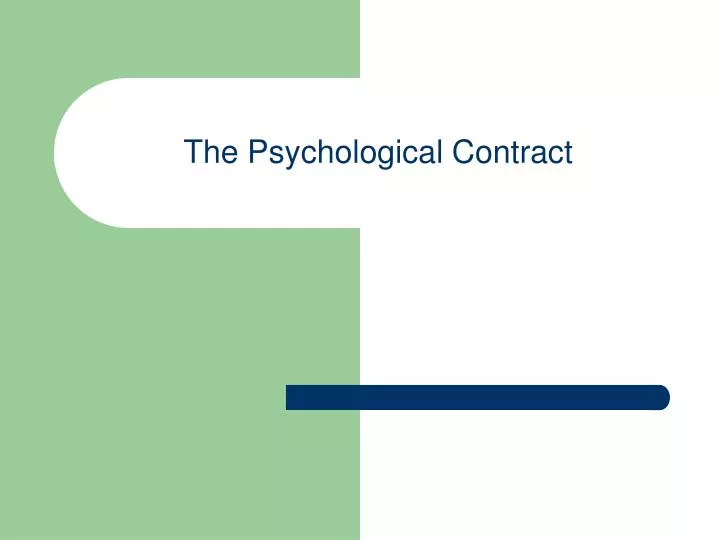 the psychological contract