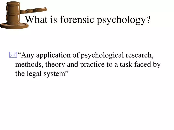 what is forensic psychology