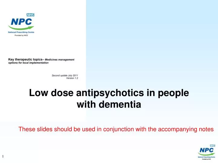 low dose antipsychotics in people with dementia