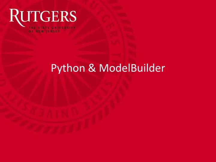 python modelbuilder